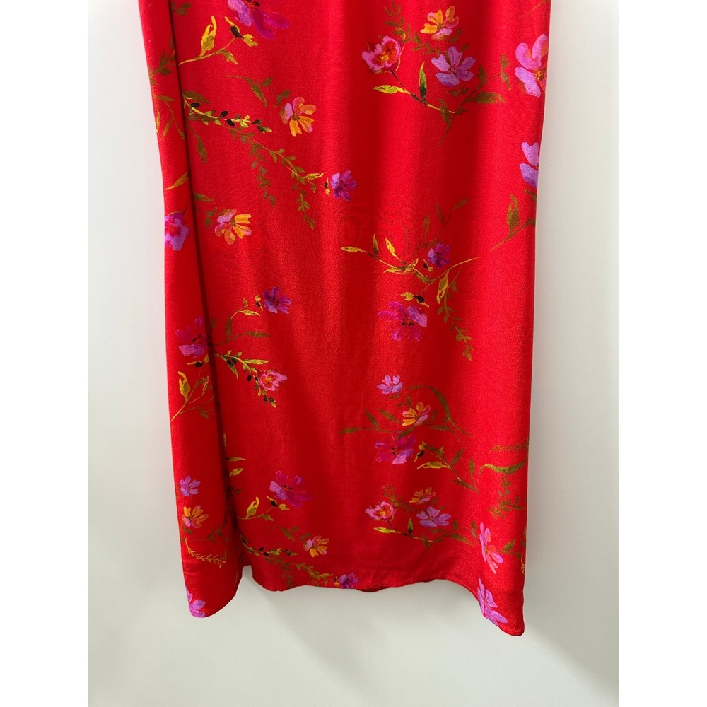 LOVERS + FRIENDS | Red Floral Midi Maxi Skirt Small Romantic Elegant Feminine - Picture 4 of 10